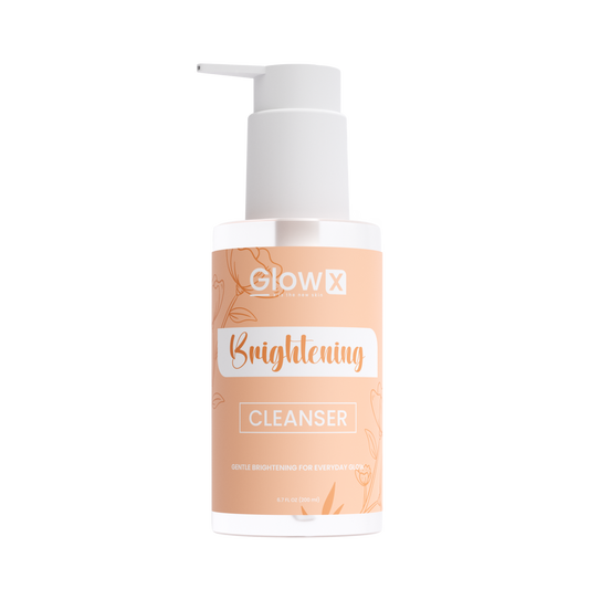 Glowx Brightening Cleanser bottle on a white background