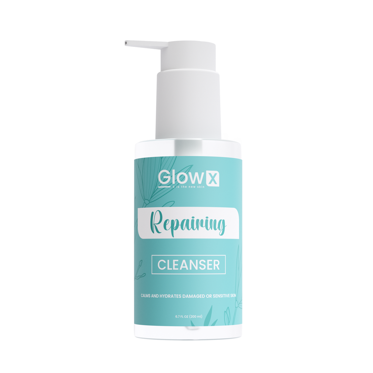 Glowx Repairing Cleanser bottle on a white background