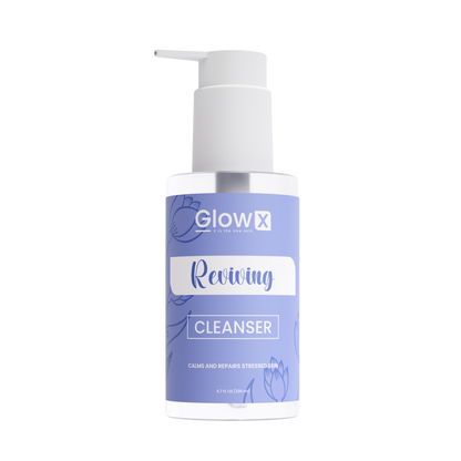 Glowx Reviving Cleanser bottle on a white background