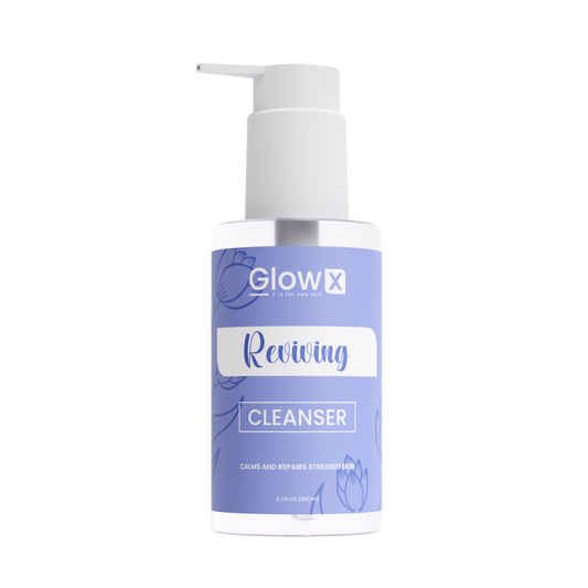 Glowx Reviving Cleanser bottle on a white background
